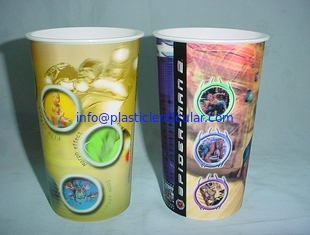 China PLASTIC LENTICULAR OEM 3D Lenticular PP plastic cup communion cup with 3d flip moving changing effect supplier
