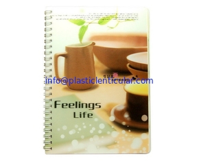 China PLASTIC LENTICULAR Custom pp pet 3D lenticular cover paper notebook with protective film for students and offices supplier