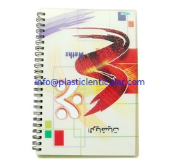 China PLASTIC LENTICULAR wholesale A4/A5/A6 lenticular flip cover 3d notebook with spiral wire lenticular cover notebook supplier