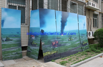China PLASTIC LENTICULAR large size 3d poster large format lenticular advertising poster 3d flip printing supplier