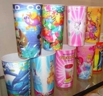 PLASTIC LENTICULAR 16 oz 3d mug lenticular cups with flip effect-custom plastic 3d lenticular plastic cups for gift